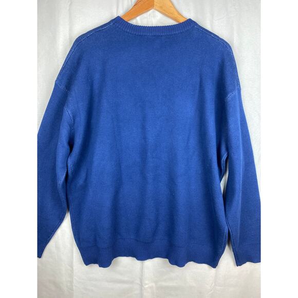 NWT Womens Harper & Ivy New York Sweater size XL Navy Pullover Preppy Spellout - Picture 10 of 10